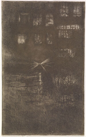 Etching and drypoint in dark brown ink on off-white laid paper; fourth state (of six)
