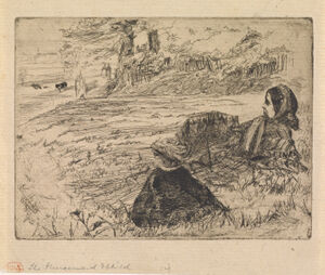 Etching and drypoint in black ink on cream laid paper; first state (of two)