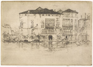 Etching, drypoint and open bite in dark brown ink on cream laid paper; sixth (final) state