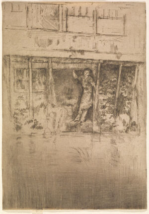 Etching and drypoint in dark brown ink on cream laid paper; first state (of eight)