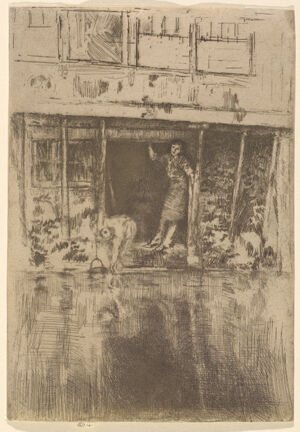 Etching and drypoint in dark brown ink on cream laid paper; sixth state (of eight)