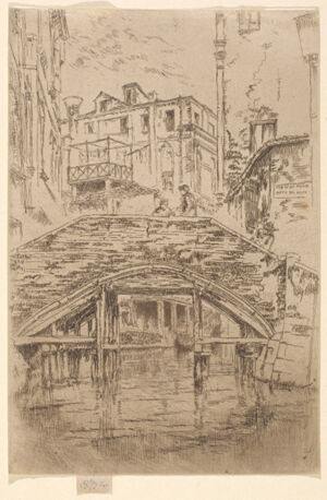 Etching and drypoint in brown ink on cream laid paper; sixth (final) state