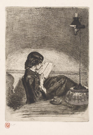 Etching and drypoint in black ink on ivory laid paper; first state (of three)