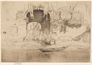 Etching and drypoint in brown ink on ivory laid paper; eighth state (of seventeen)