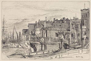 Etching and drypoint in black ink on cream laid paper; fifth state (of six)