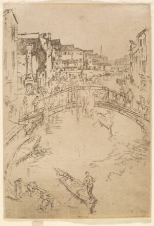 Etching and drypoint in brown ink on cream laid paper; ninth (final) state