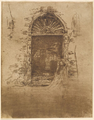 Etching and drypoint in dark brown ink on cream laid paper; eighth state (of ten)