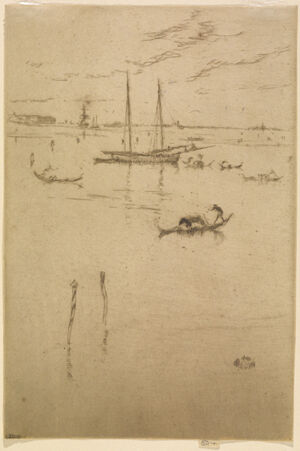 Etching and drypoint in dark brown ink on tan laid paper; second (final) state