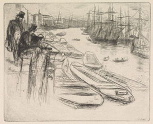 Etching and drypoint in black ink on cream laid paper; ninth (final) state