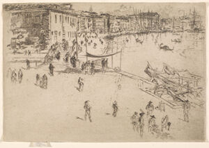 Etching and drypoint in dark brown ink on ivory laid paper; only state