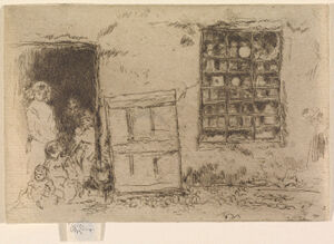 Etching in dark brown ink on cream laid paper; only state