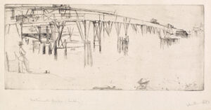 Etching and drypoint in black ink on ivory laid paper; only state