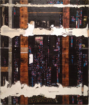 Acrylic and collage on canvas