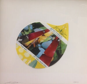 Seed packet collage on paper