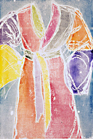 Woodcut on Arches cover white paper