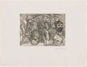 Etching, aquatint, drypoint and scraper
