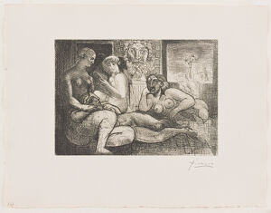 Etching, scraper and burin engraving