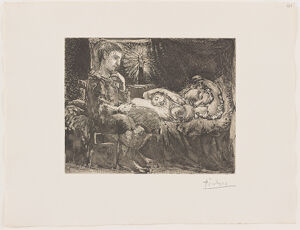 Etching, scraper, burin engraving and aquatint