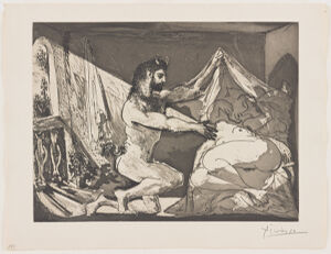 Sugar aquatint, scraper and burin engraving