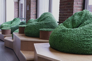 Cotton chenille and shredded foam