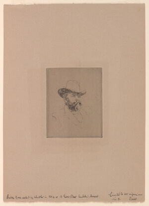 Etching on Brown paper