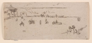 Etching in black ink on ivory laid paper