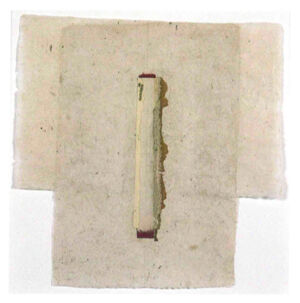 graphite, acrylic and collaged papers on collaged Japanese papers