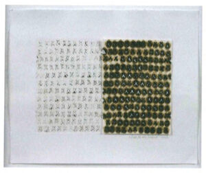 Pyography and collagraph on paper