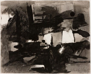 ink and charcoal on paper