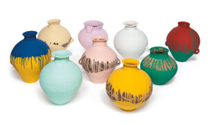 Neolithic Vases (5000-3000 BC) and industrial paint