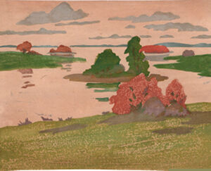 Color woodcut