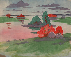 Color woodcut