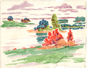 Color woodcut