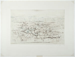 Etching in colors on wove paper