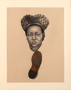 Conte, shoe sole on paper