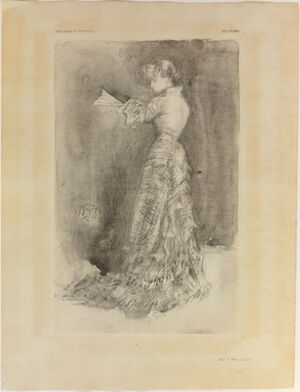 Lithotint with scraping and incising printed in black ink  on cream wove paper