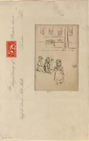 Etching on laid paper