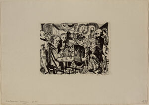 Drypoint on chamois wove paper