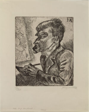 Drypoint on paper