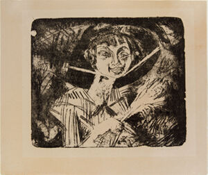 Lithograph on blotting paper