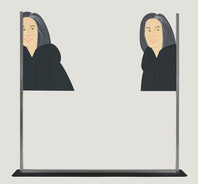Silkscreen on shaped aluminum, aluminum support and powder-coated aluminum base