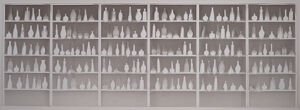 Smoke and soot on boards, 6 panels