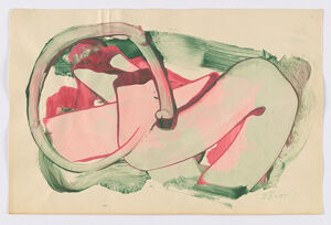 Acrylic and crayon on paper