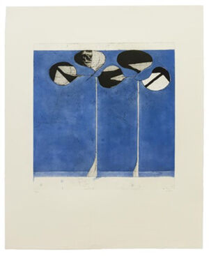 Color aquatint with hard ground etching and drypoint on paper