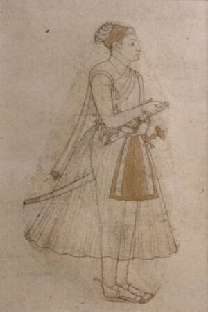 graphite and colored ink on paper