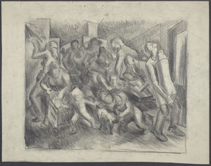 graphite on off-white wove paper