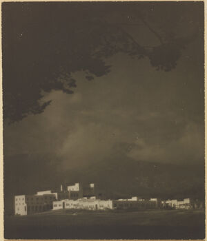 Mounted platinum print