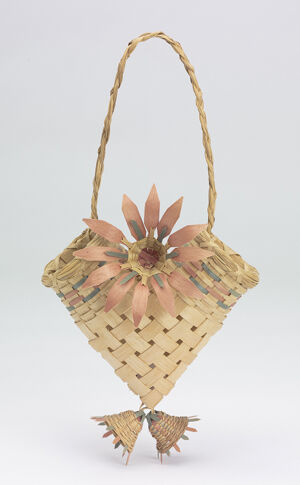 Brown ash, sweetgrass, commerical dye