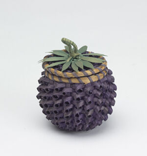 Brown ash, sweetgrass, commerical dye