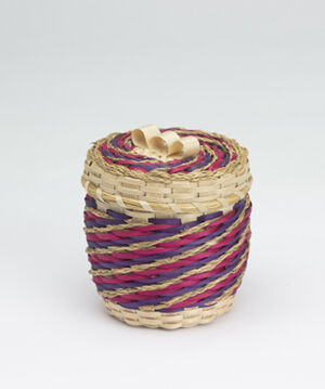 Brown ash, sweetgrass, commercial dye